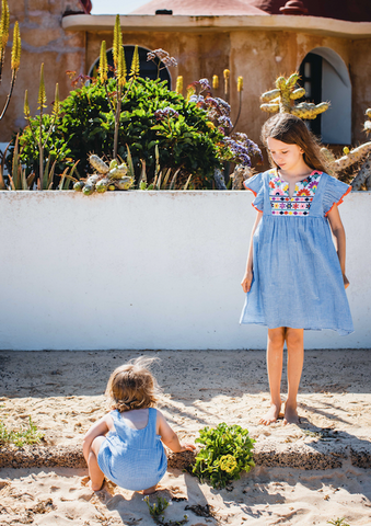 Layla Banjara Dress - blue check